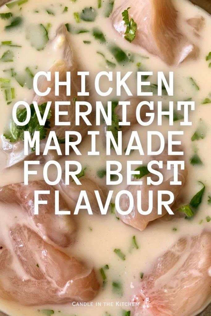 Easy Thai Chicken Marinade pinterest graphic in English