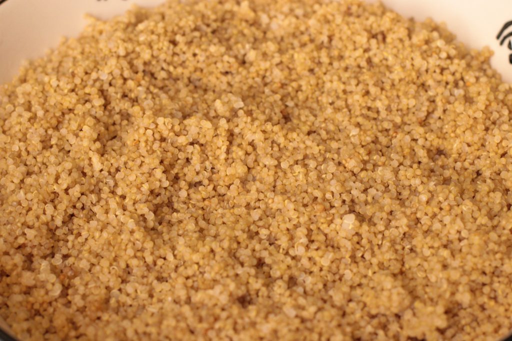white quinoa, cooked and cooled