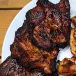 grilled pork chops with easy soy sauce marinade with honey and garlic