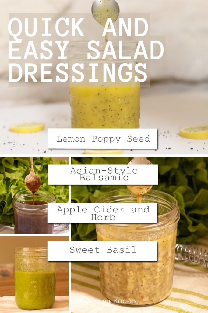 4 easy homemade salad dressings pinterest graphic in english