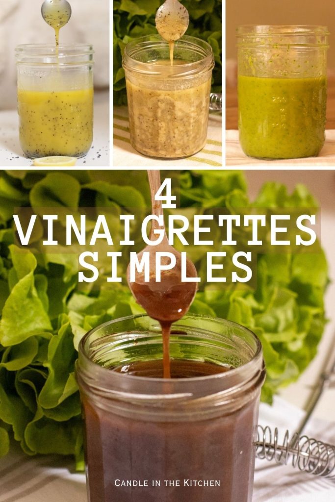 4 easy homemade salad dressings pinterest graphic in french