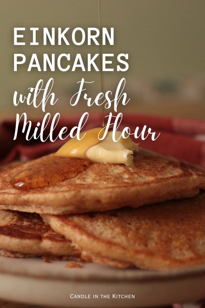 Einkorn-Pancakes-with-Fresh-Milled-Flour-and-Sourdough-Discard-pinterest-graphic-english