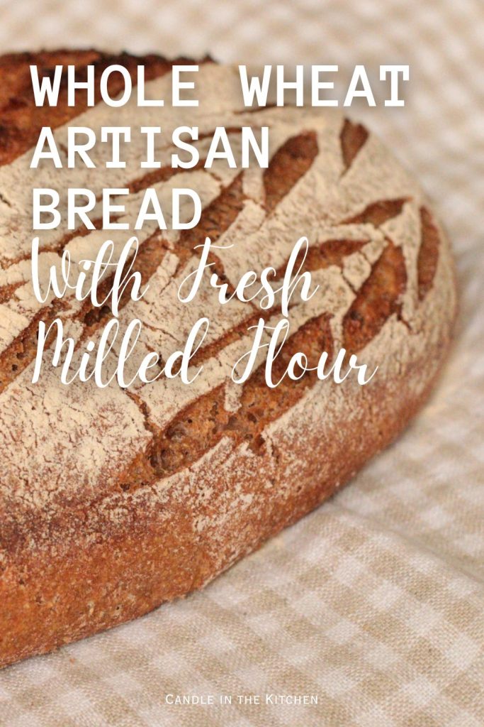 Whole-Wheat-Artisan-Sourdough-Bread-Recipe pinterest graphic english