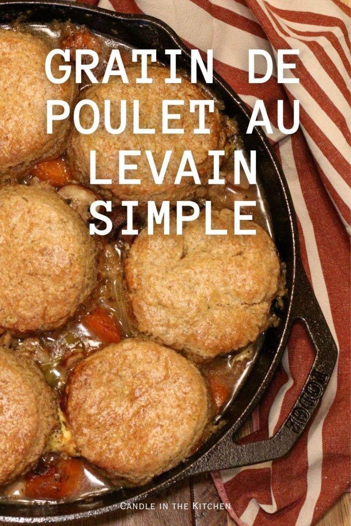 recette de la tarte au poulet pinterest graphic in french