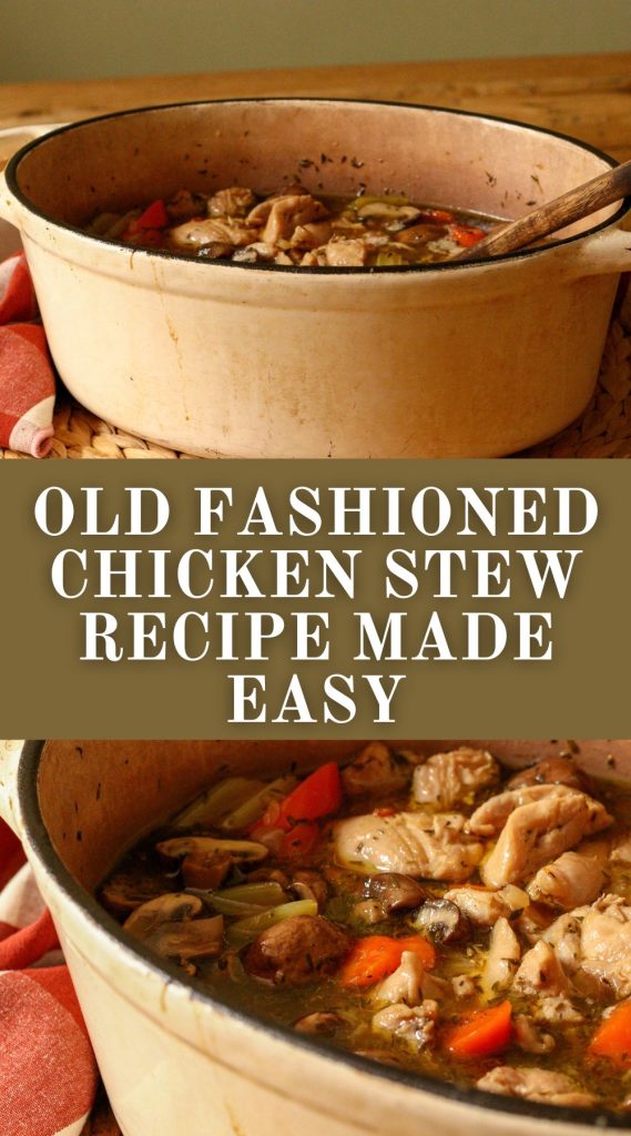 easy chicken stew recipe pinterest graphic english