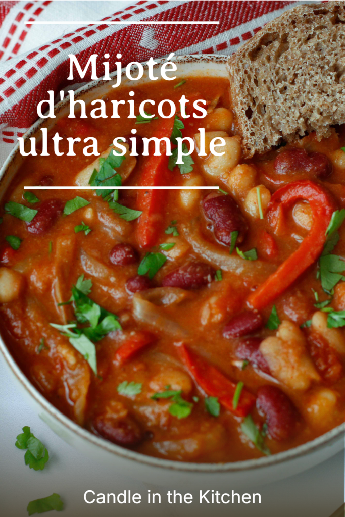 simple bean stew recipe pinterest graphic french